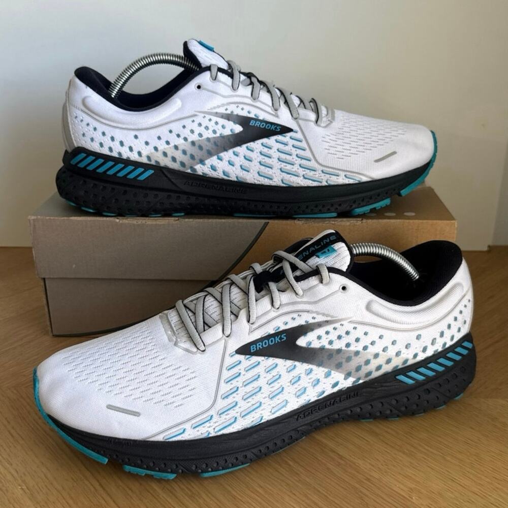 Brooks Adrenaline 21 Blue/White/Black Men Running Sneakers - SZ 11.5 - Picture 8 of 13